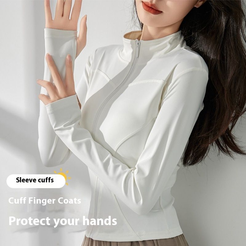 Sports Yoga Jacket Women's Long-sleeved Outdoor Sun-proof Workout Clothes