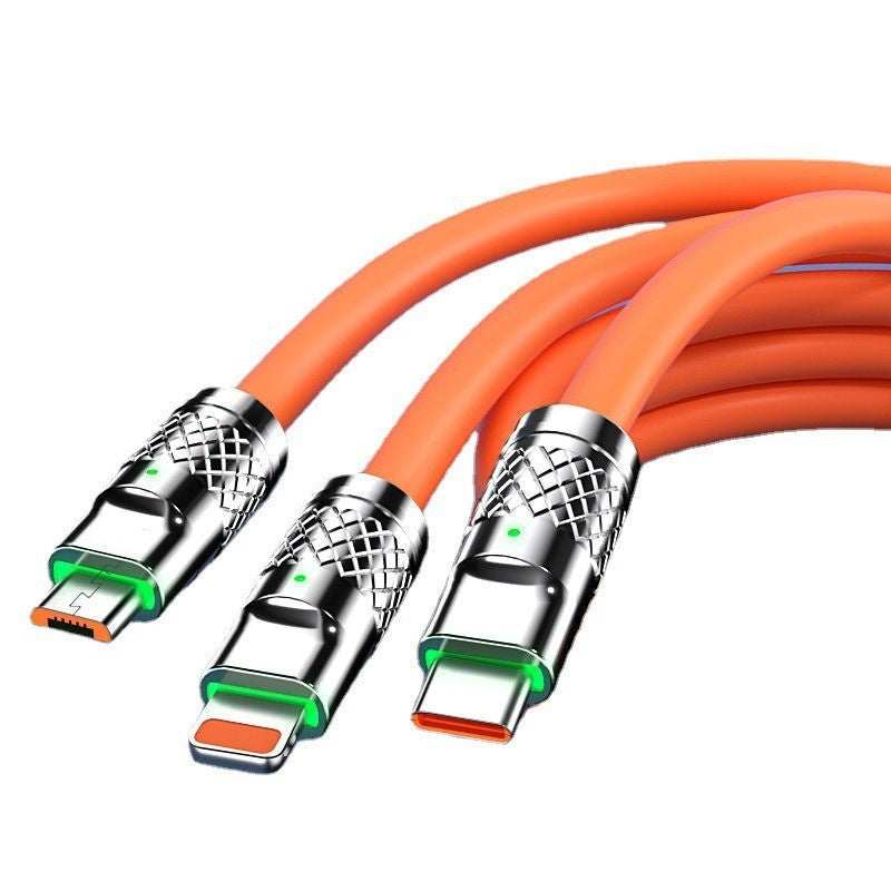 Mobile Phone Charging Cable Super Fast Charge Line Three-in-one
