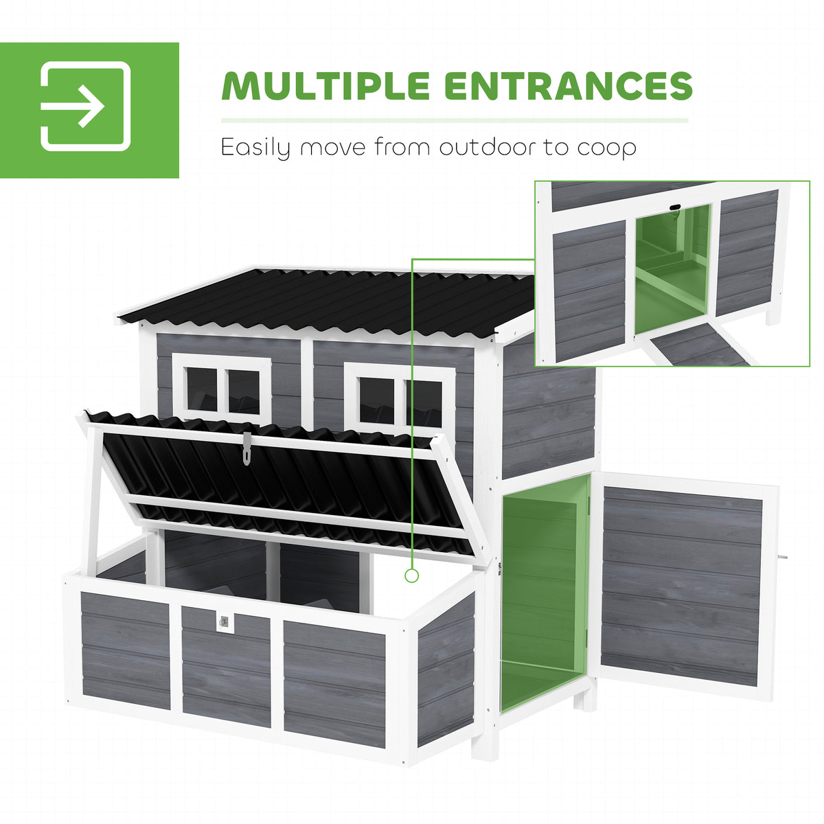 Wooden Pet Coop With Nesting Box