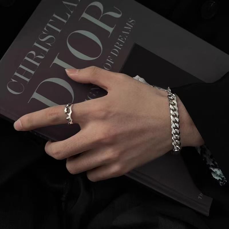 1pc Stylish & Popular Men's Alloy Wrap Ring With Unique Design Sense, Perfect As Jewelry Gift & Fashion Accessory