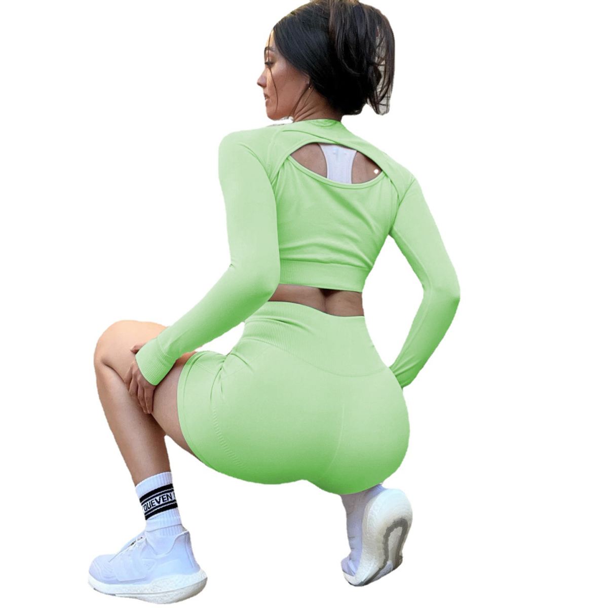 Seamless Peach Hip Fitness Trousers Sports Bra Yoga Clothes Suit