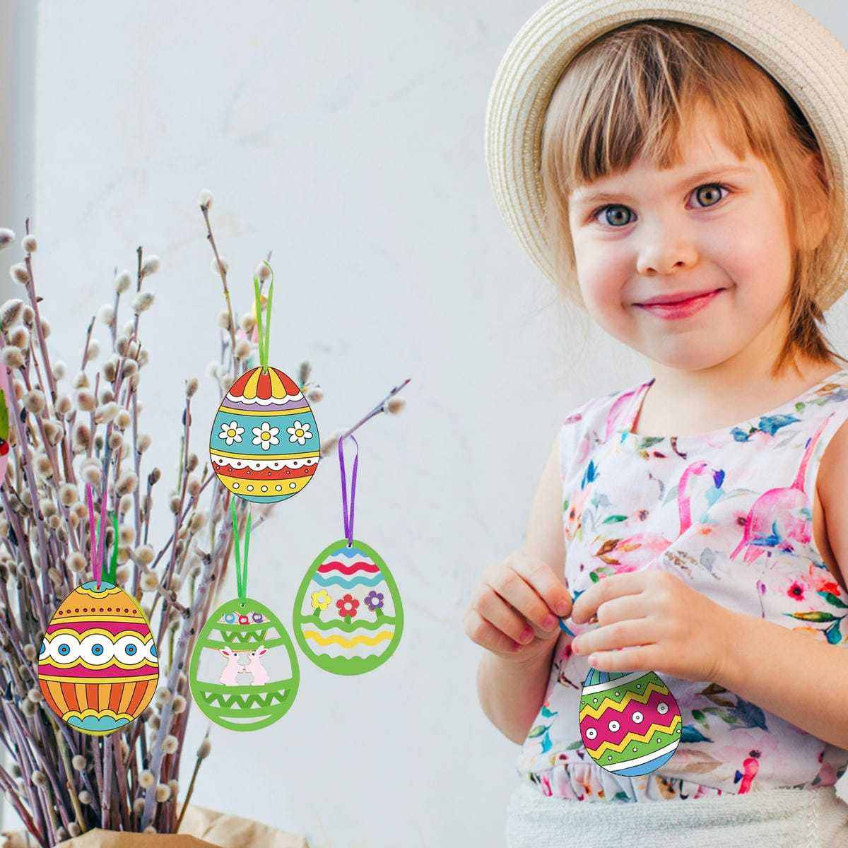 Craft Kit With Wood Shavings, A Paintbrush, String, And Stones; DIY Creative Kit For Decorations And Crafts—party Accessory Set