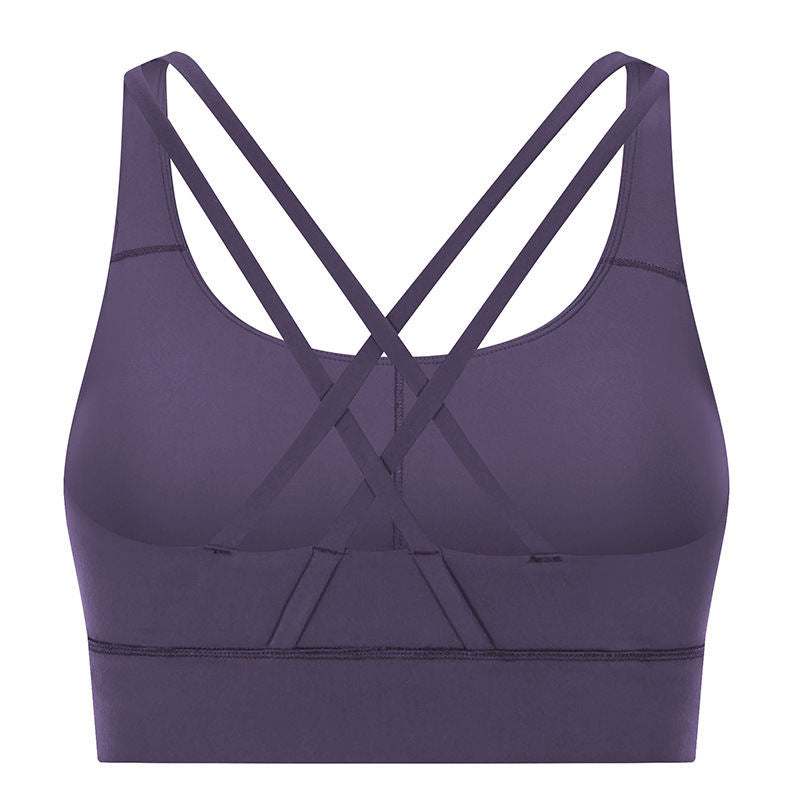 Yoga Bra Top Cross Shoulders