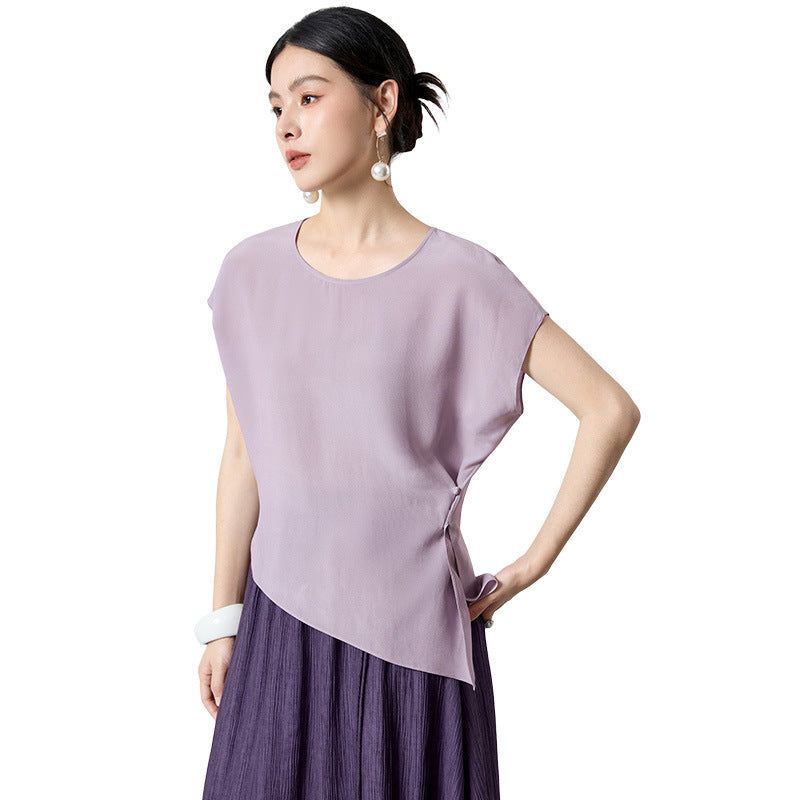 New Chinese-style Versatile Solid-color T-shirt Top