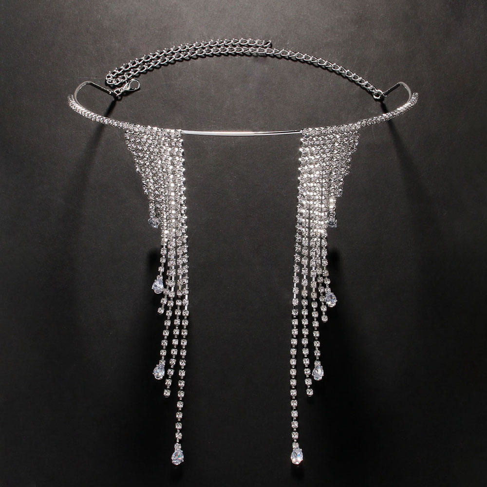 Women's Rhinestone Tassel Adjustable Face Accessories