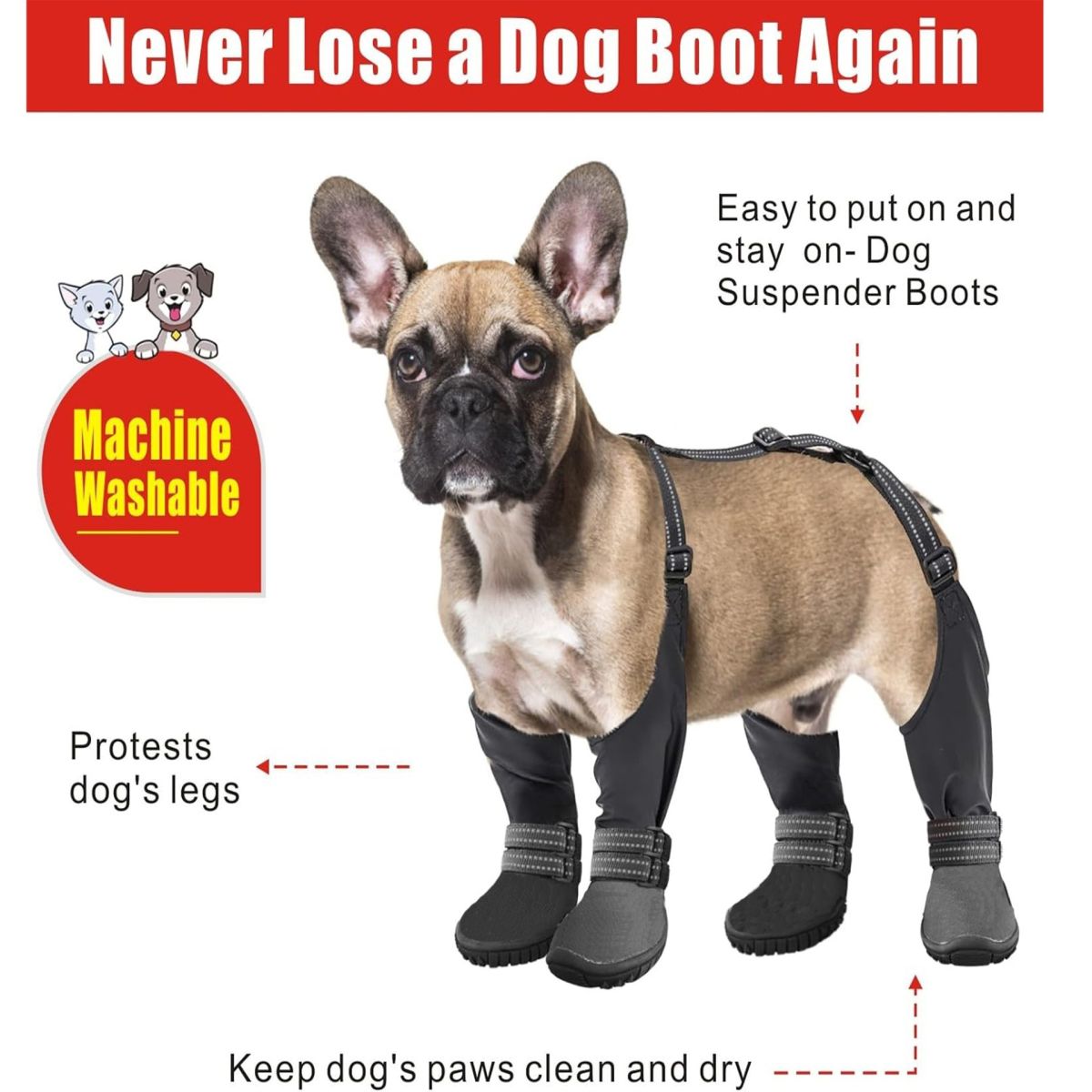 Pet Supplies Non-Slip Waterproof Wear-Resistant Dog Shoes