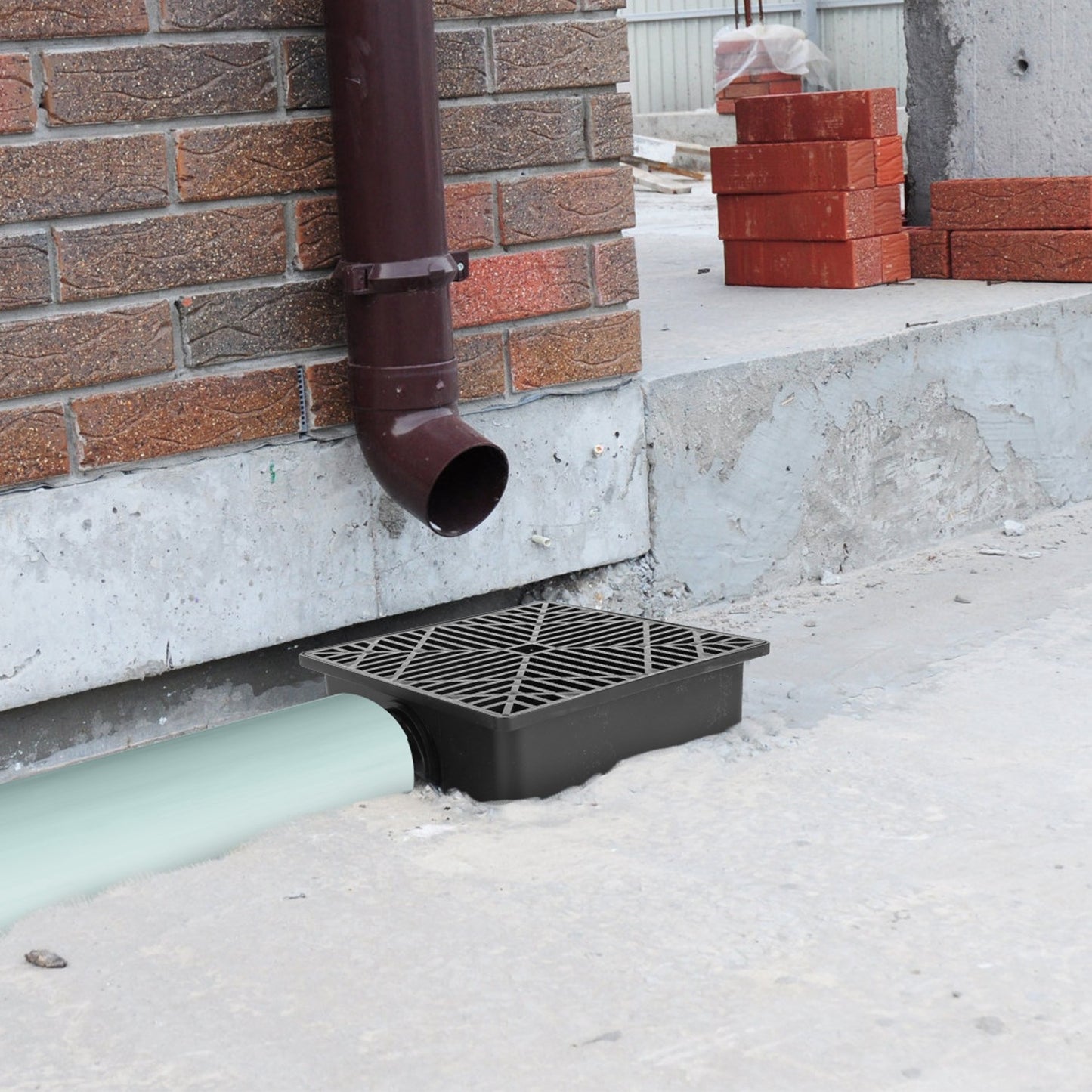 2Pcs Gutter Downspout Extension For Spring Summer Home Innovation Low Profile No Deep Digging Catch Basin Downspout Extender With 4.9FT Flexible Extendable Hose For House Foundation Protection