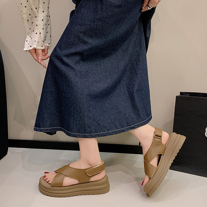 Women Platform Roman Sandals, 2026 New Summer Outdoor Fashion Soft Sole Comfort Shoes, Perfect To Match Dresses