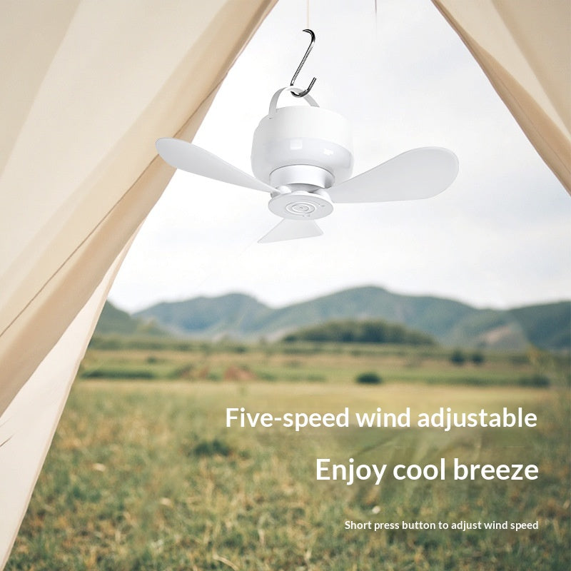Smart Remote-controlled Rechargeable Mini Ceiling Fan Night Light