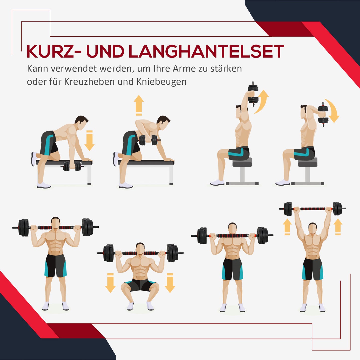 2 In 1 Hanteln Set 25 Kg Verstellbare Kurzhantel & Langhantel Professionell Dumbbell Krafttraining Und Gewichtheben Für Zuhause Fitness