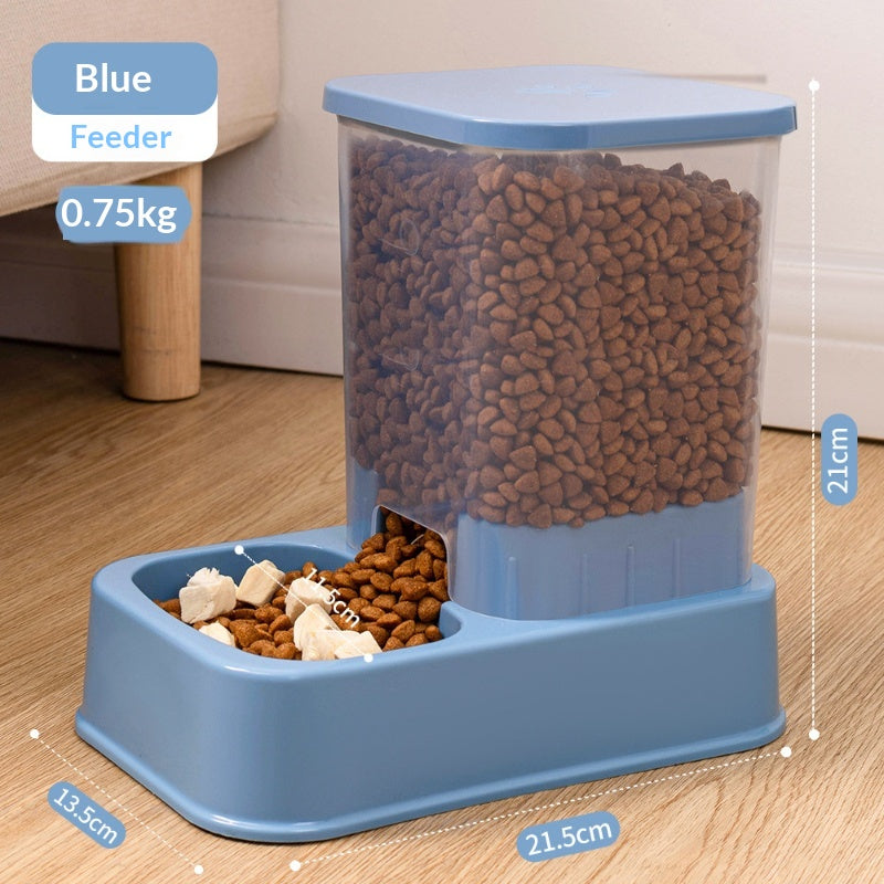 Cat Dog Bowl Food And Water Dispenser Automatic Dual-bowl Feeder Feeding Pet Supplies