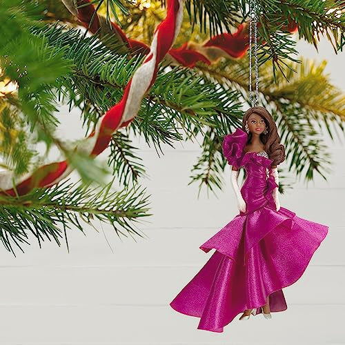 Hallmark Keepsake Christmas Ornament 2023, Barbie Pink Collection, 2023 Porcelain and Fabric Ornament, Gifts for Her
