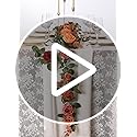 Garisey 5FT Terracotta Artificial Flower Garland Fall Floral Garland Burnt Orange Arch Rose Vine for Wedding Ceremony Part...