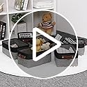 HNZIGE Small Fabric Baskets for Organizing(6 pack) Collapsible Storage Baskets for Shelves, Closets, Laundry, Nursery, Dec...