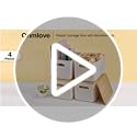 Ohmlove 4 Packs Storage Bins with Bamboo Lids - Plastic Storage Containers with Lids Stackable Storage Box: Storages Baske...