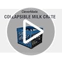 CleverMade Collapsible Milk Crate 25L (6.6 Gal), 50 lb Capacity Heavy Duty Folding Crate – Stackable Storage Crates with F...