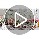 Domensi 6 Sets Wedding Floral Centerpiece for Table Decor, Artificial Peonies Silk Flowers Bouquet with Flower Foam and Me...