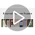 Venusmiles 4x6 Enamel Picture Frame, Gold Metal Edge with Easel, Real Glass Photo Frame for Wall and Tabletop Display Fami...