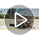 SUNNYFEEL Low Beach Chair 5 Position Lay Flat, Portable Folding Backpack Beach Chairs Heavy Duty with Cooler Bag, Cup Hold...