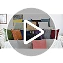CaliTime Throw Pillow Covers Decorative 18 X 18 Inches Pack of 2 Cozy Chenille Cushion Cases for Couch Sofa Bed Living Roo...