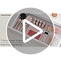 SMARTAKE 7-Piece Drawer Organizer with Non-Slip Silicone Pads, 4-Size Desk Drawer Organizer Trays Storage Tray for Makeup,...