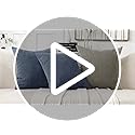 Jepeak 20x20 Inch Decorative Chenille Throw Pillow Covers, Pack of 2 Cozy Concise Pillow Cases Soft Farmhouse Modern Squar...