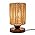 DKCONONY Small Rattan Table Lamp for Bedroom, Boho Bedside Lamp with Warm LED Bulb, Handwoven Wicker Nightstand Lamp for N...
