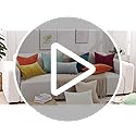 decorUhome Summer Couch Throw Pillow Covers 18x18 Set of 2, Decorative Soft Velvet Modern Cozy Chenille Pillow Cases with ...