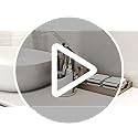 Zufudo Dustproof Toothbrush Holders with Cover, Rotating Electric Toothbrush and Toothpaste Holder for Bathroom Counterto...