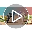 JODNO Mini Portable Handheld Fan 4-Pack, USB Rechargeable Battery Powered Small Personal Fan Desk Eyelash Fans with 3 Spee...