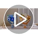 MengxFly Crochet Flower Bouquet Blue, Handmade Crochet Flowers Bouquet, Knitted Floral Gift for Her, with Gift Box, Bag an...