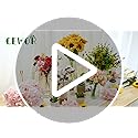 CEWOR Wedding Bouquets for Bride Bridesmaid, White Champagne Artificial Roses Flowers Wedding Decoration (7.5in)