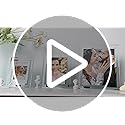 Vienrose 5x7 Picture Frame Set of 2, Clear Glass Photo Frames with Silver Edge, Horizontal or Vertical Display for Tableto...
