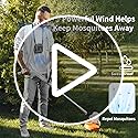 Socool 10000mAh Portable Waist Fan Clip on Wearable Belt Personal Fan Rechargeable Battery operated With 5 Speeds & Flashl...