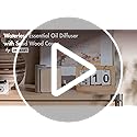 ZMARKRAFT® Waterless Essential Oil Diffuser w Solid Wood Cover 3 Timers 2 Mist Modes, Auto-Off Quiet Dual Fluid Aroma Diff...
