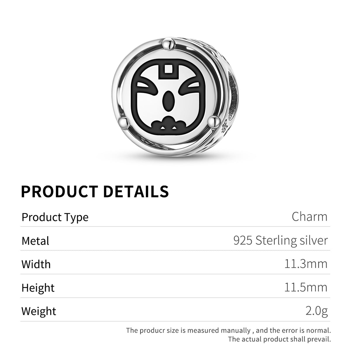 925 Sterling Silver Mayan Chuwen Charms For Bracelets & Necklaces Pendants Beads Jewelry Fit Pan Bracelet Charm Ethnic Cultural Symbols Gifts For Women