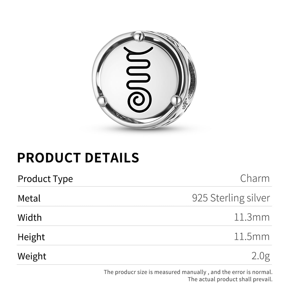 925 Sterling Silver Reiki FIRE SERPENT Charms For Bracelets & Necklaces Pendants Beads Jewelry Fit Pan Bracelet Charm Ethnic Cultural Symbols Gifts For Women