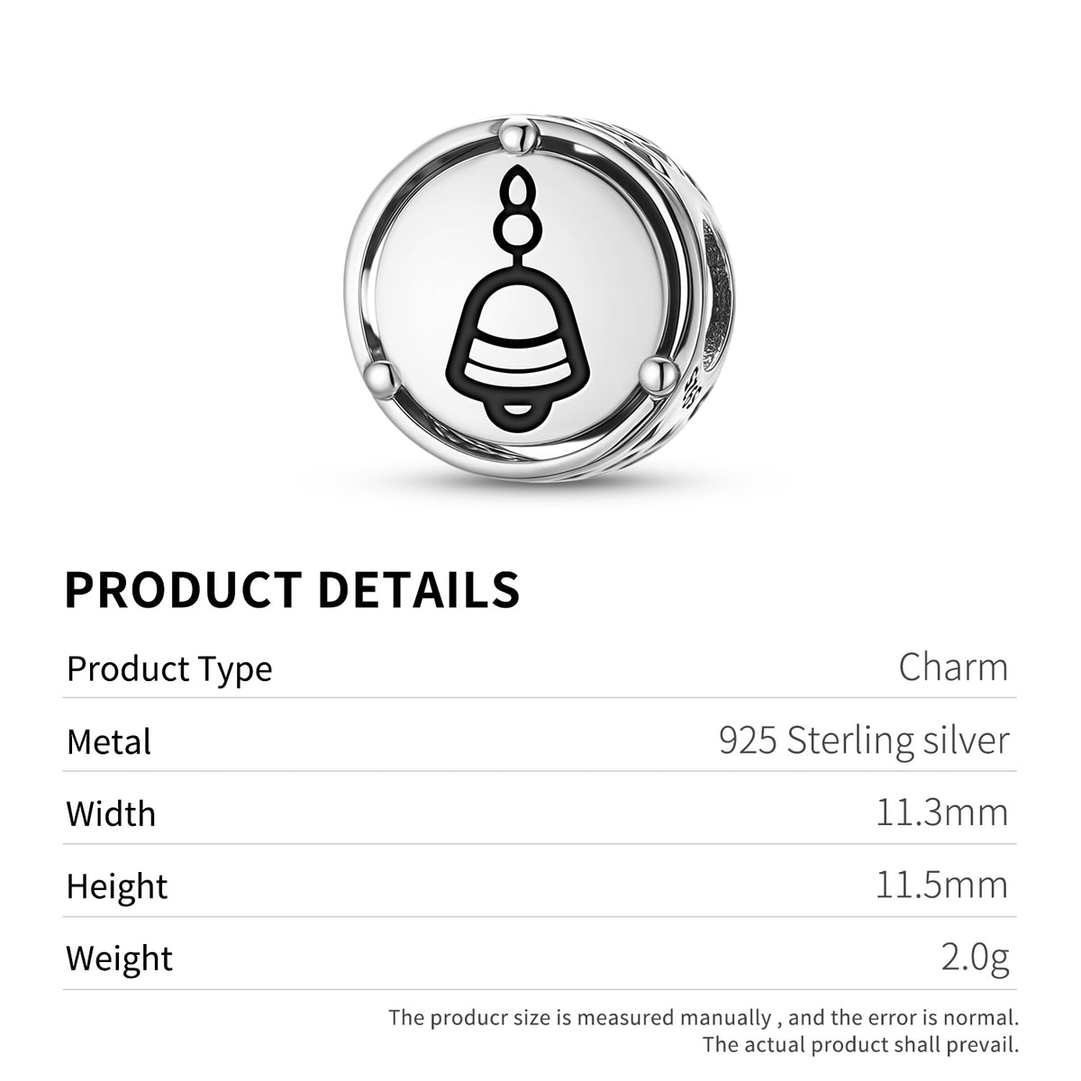 925 Sterling Silver Hindu Ghanta Charms For Bracelets & Necklaces Pendants Beads Jewelry Fit Pan Bracelet Charm Ethnic Cultural Symbols Gifts For Women