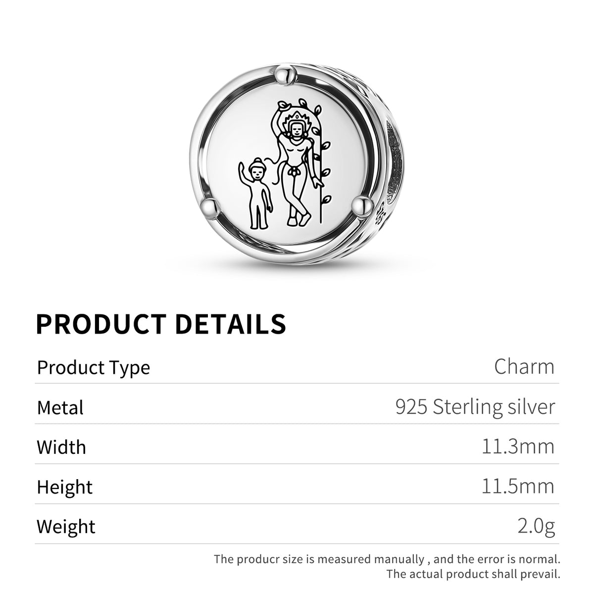 925 Sterling Silver Buddhist Gods Maya Devi Charms For Bracelets & Necklaces Pendants Beads Jewelry Fit Pan Bracelet Charm Ethnic Cultural Symbols Gifts For Women