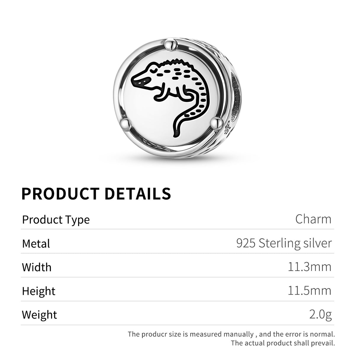 925 Sterling Silver Jainism Crocodile Charms For Bracelets & Necklaces Pendants Beads Jewelry Fit Pan Bracelet Charm Ethnic Cultural Symbols Gifts For Women