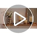 NUPTIO Hurricane Candle Holder Gold: Pillar Candle Holders with Clear Glass Sleeve - Set of 2 Decorative Brass Metal Pilla...