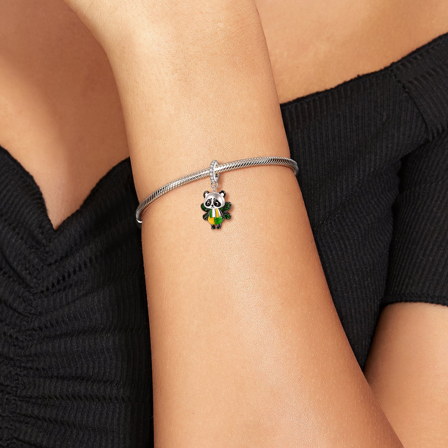Blonde Girl Charm 925 Sterling Silver Enamel Pendant Bead For DIY Charm Bracelet Necklace Cute Jewelry Gift