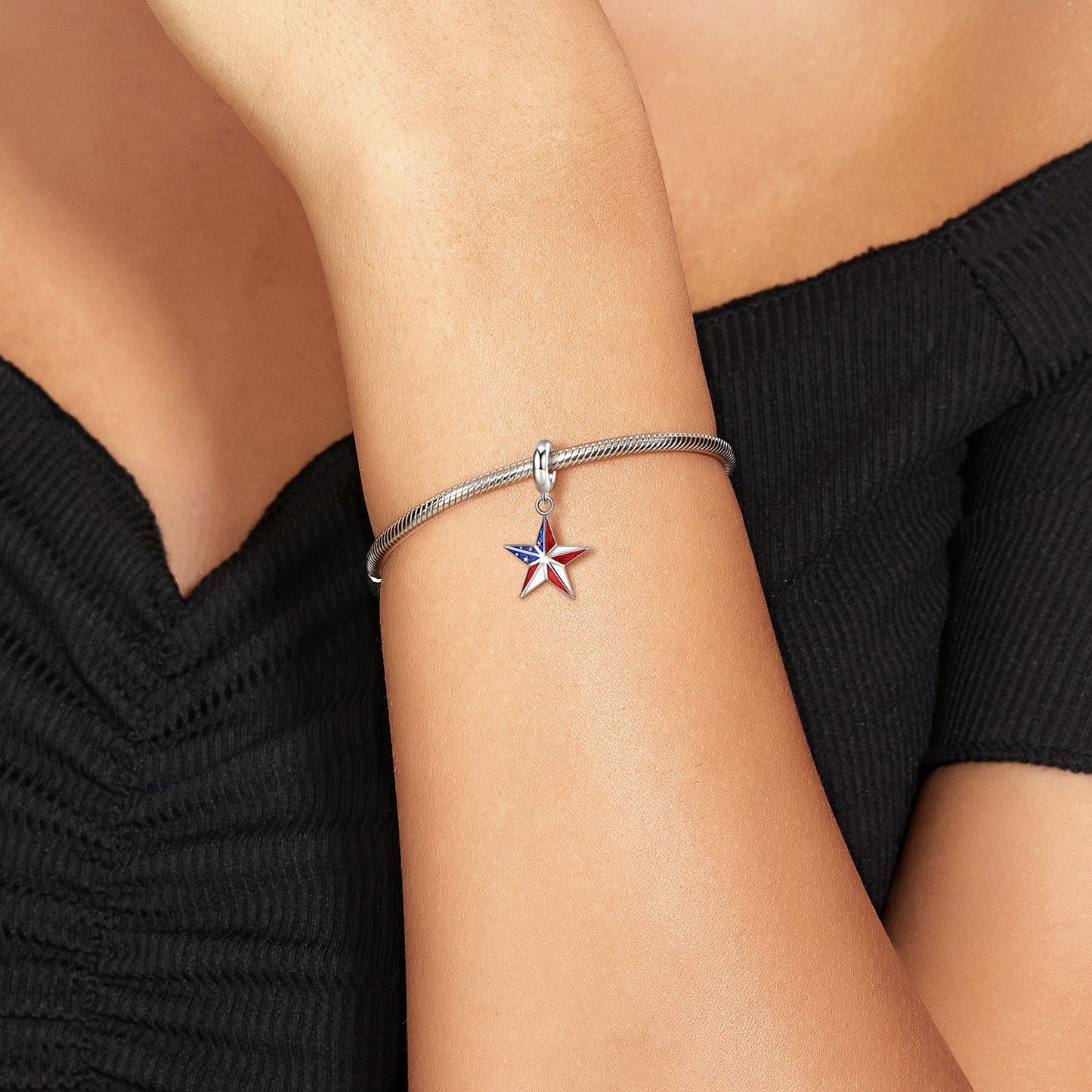 Star Charm 925 Sterling Silver Pendant Bead For DIY Charm Bracelet Necklace Fashion Jewelry Gift