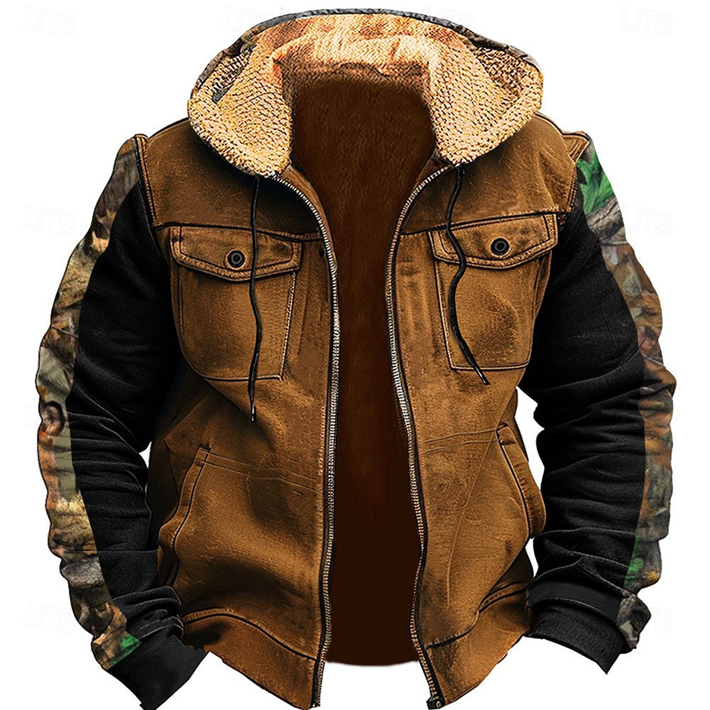 Seasonal Double-layered Thick Fleece-lined Cotton Coat