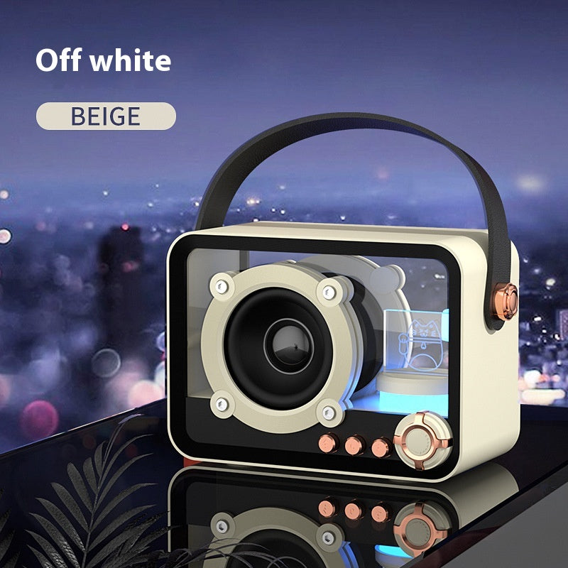 Glass Bluetooth Speaker Portable Mini Outdoor USB Charging