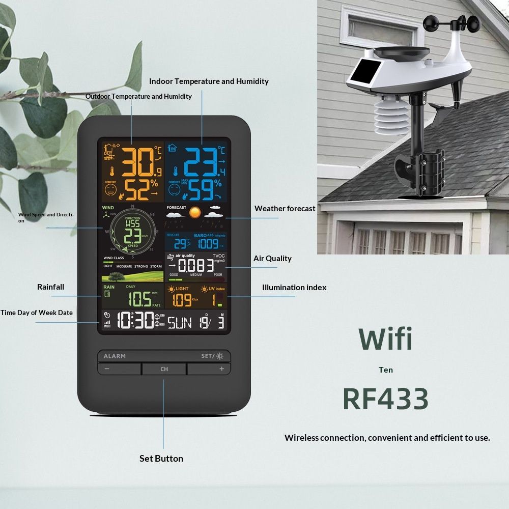 Graffiti WiFi Smart Weather Station Alarm Clock