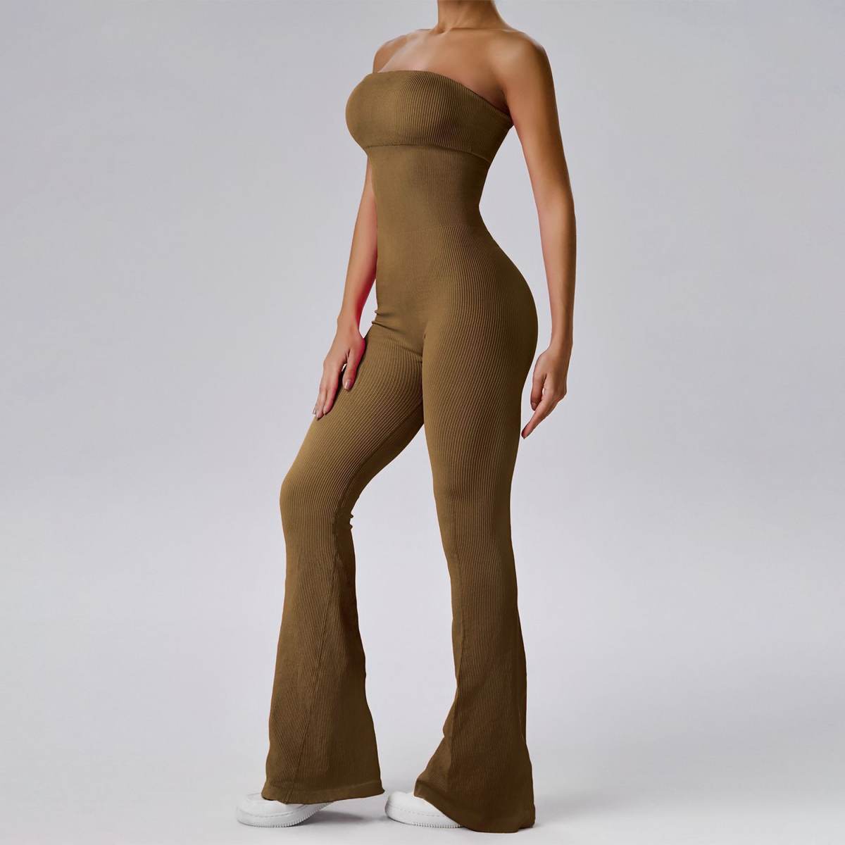 Fitness Peach Hip Training Sports Yoga Bell-bottom Pants Trousers