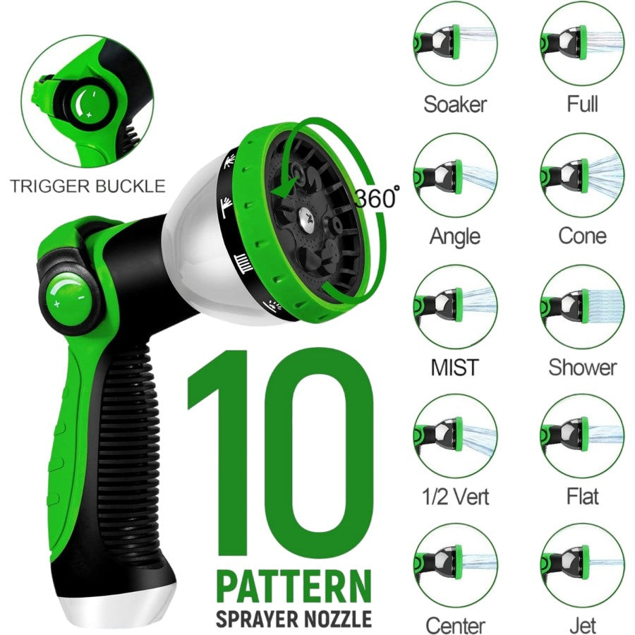 25-150F Water Garden Hose Nozzle Set, Suitable For Garden Watering, Car And Pet Outdoor Cleaning-Garden-hose-B-G-STQ-75FT