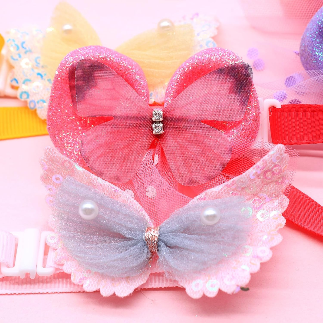 20Pcs Cute Dog Collar Grooming Accessory For Small Breed Puppies Cats