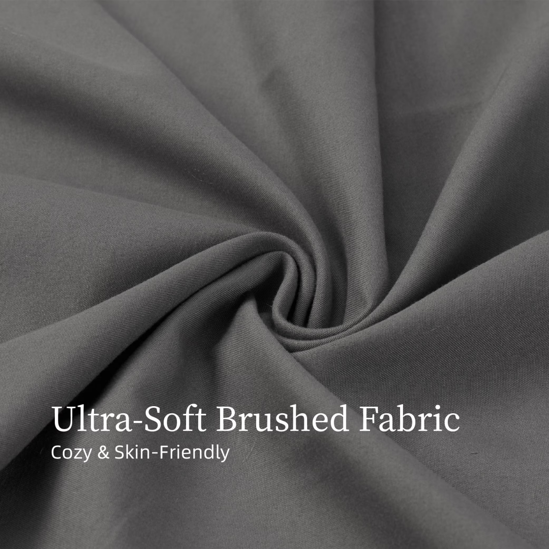 Bedding Full Bed Sheets Set - 4 Piece Bedding - Brushed Microfiber - Shrinkage And Fade Resistant - Easy Care -Full, Grey